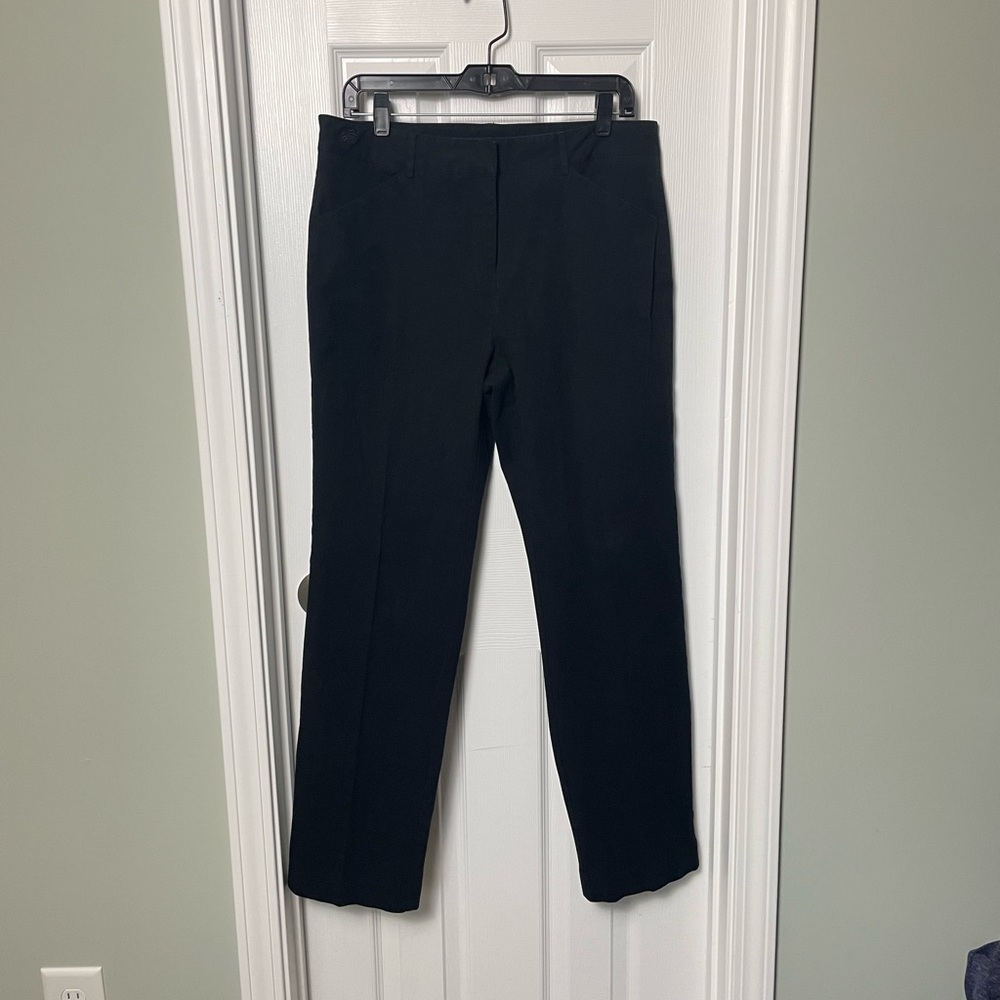 Lilly Pulitzer White Label Black High Rise Straight Leg Trousers
